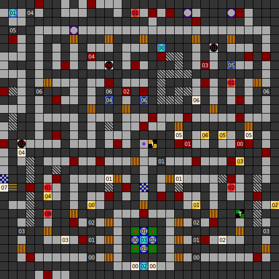 Dungeons of Avalon II, dungeon level 1 map